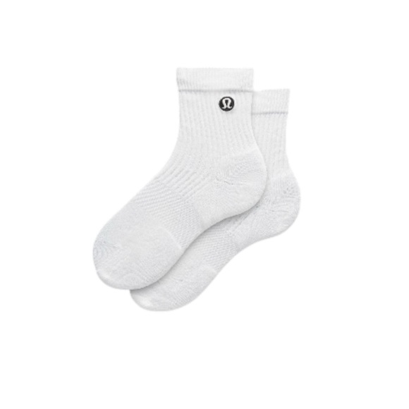 lululemon athletica Other - Lululemon Daily Stride Socks White Crew Length Size Large Women’s Sizes 8-11